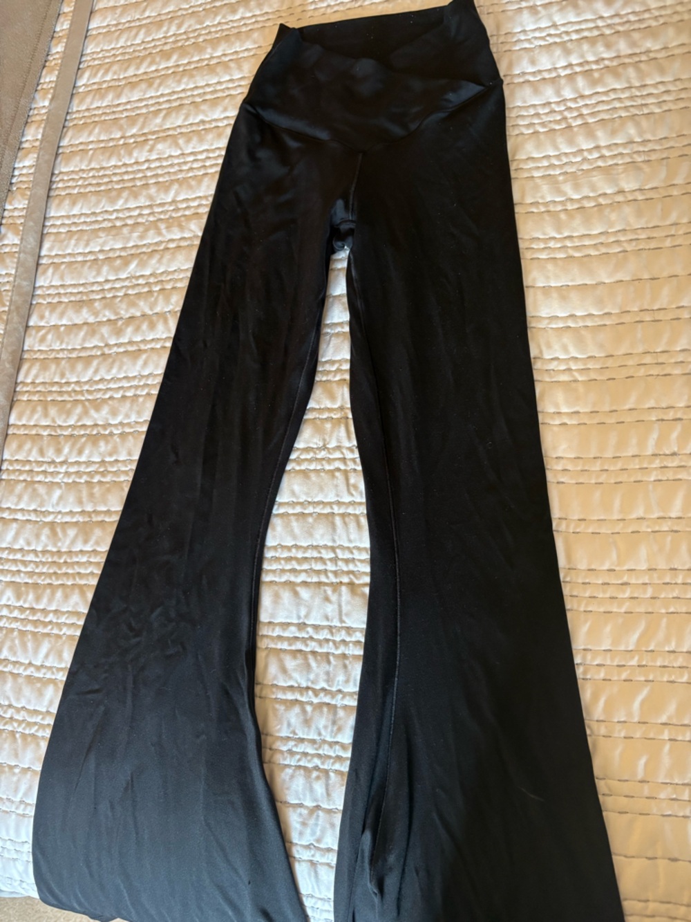 High-Waist Black Flare Leggings - Women's Stretch Yoga Pants
